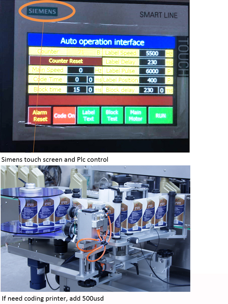 „Double Sids“ buteliuko automatinės etikečių mašinos kaina