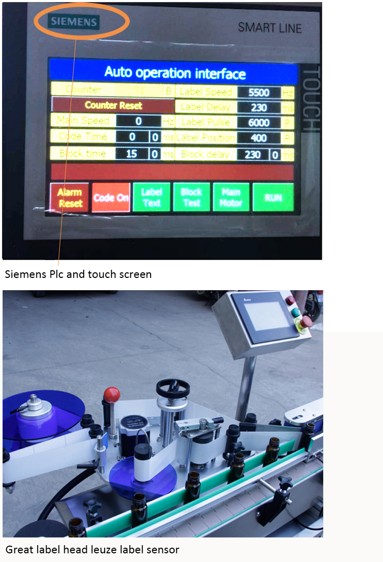 Automatinis apvalių butelių įvyniojimo etiketė